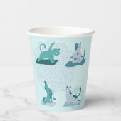 グリーン・ヨガ・キャッツ 紙コップ (裏面)