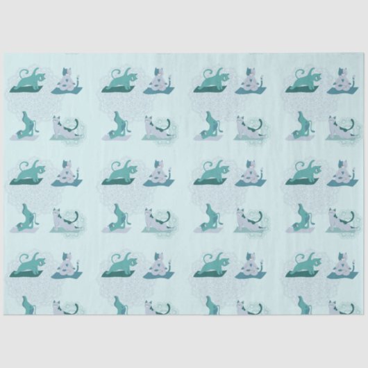 グリーン・ヨガ・キャッツ 薄葉紙 (正面)