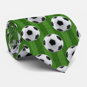 グリーン+ヨーロッパ+サッカー+パターン ネクタイ