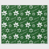 グリーン ライグラス ケア サービス ロゴ メリー クリスマス ラッピングペーパー (フラット)