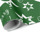 グリーン ライグラス ケア サービス ロゴ メリー クリスマス ラッピングペーパー (ロールコーナー)