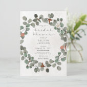 グリーン&ラストユーカリモダンブライダルシャワー 招待状 (スタンド正面)