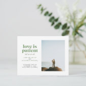 グリーン・ラブは忍耐強いが、我々は駆け落ちではない 案内ポストカード (スタンド正面)