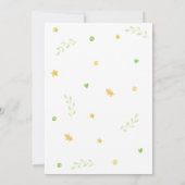 グリーン リトル ブー ベイビー シャワー 招待状 (裏面)