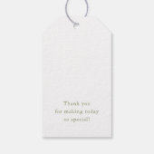 グリーン リトル ワイルドフラワー ラスティック ボーホー ベイビー シャワー ギフトタグ (裏面)