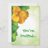 グリーン ルアウ ハイビスカス ハワイ ご招待状 招待状 (裏面)