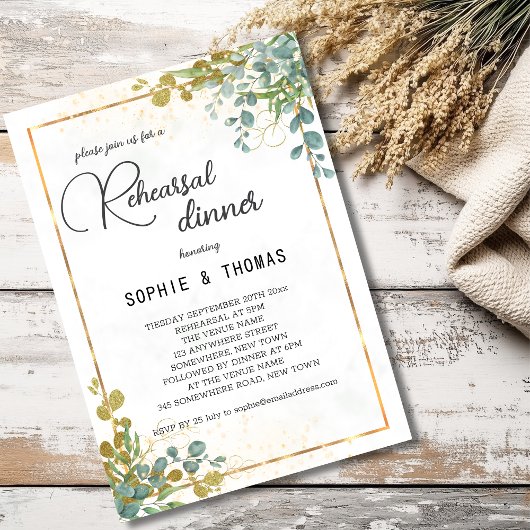 グリーン ルスティック ユーカリ リハーサル 招待状