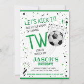 グリーン・ルーキーサッカー2回目の誕生日を蹴ろう 招待状 (正面)