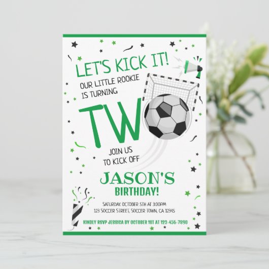 グリーン・ルーキーサッカー2回目の誕生日を蹴ろう 招待状 (スタンド正面)