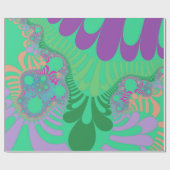 グリーン・レインボモダンー ラッピングペーパー (フラット)