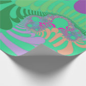 グリーン・レインボモダンー ラッピングペーパー (角)