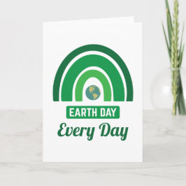グリーン・レインボー 環境保護 地球の日は毎日 カード