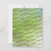 グリーン・レター カード (裏面)