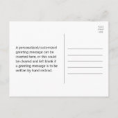 グリーン&レッドの「メリークリスマス!」+ ストライプのポストカード ポストカード (裏面)