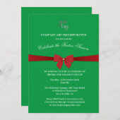 グリーン&レッドカンパニークリスマスパーティー 招待状 (正面/裏面)