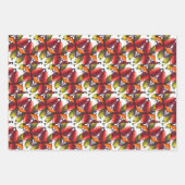 グリーン&レッドチリペッパー包装紙 ラッピングペーパーシート (正面2)