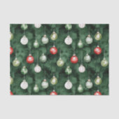 グリーン レッド オーナメント クリスマス 薄葉紙 (正面)