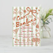 グリーン レッド チャオ バンビーノ イタリアン 招待状 (スタンド正面)