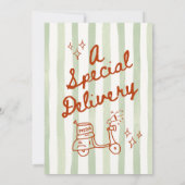 グリーン レッド チャオ バンビーノ イタリアン 招待状 (裏面)