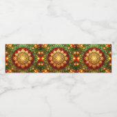 グリーン レッド デコレーション ホリデー ペットボトルラベル (シングルラベル)