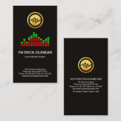 グリーン・レッド・フォレックス株グラフ市場アナリスト 名刺 (正面/裏面)