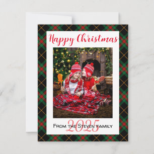 グリーン レッド プライド クリスマス ポストカード あなたの写真