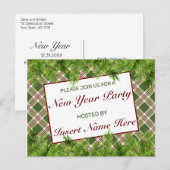 グリーン レッド プライド ニューミニョン パーティー ご招待 ポストカード (正面/裏面)