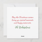 グリーン レッド ベリー ワンダフル タイム クリスマス リース (裏面)