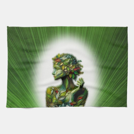 グリーン・レディ キッチンタオル (横)