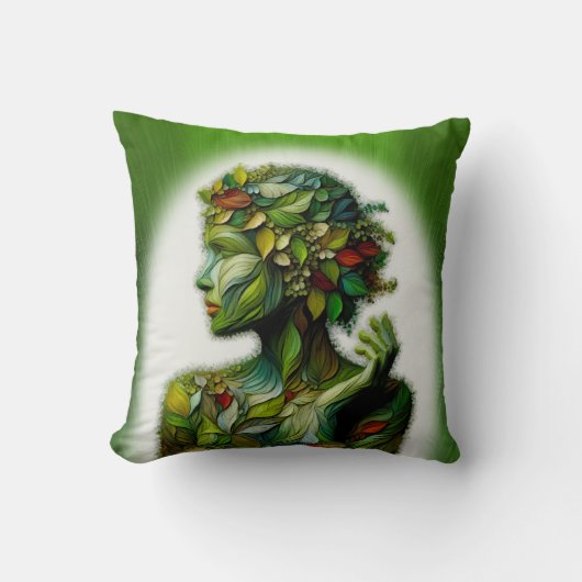 グリーン・レディ クッション (正面)