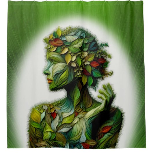 グリーン・レディ シャワーカーテン (正面)