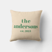 グリーン レトロ モダン ミニマリスト クッション (裏面)