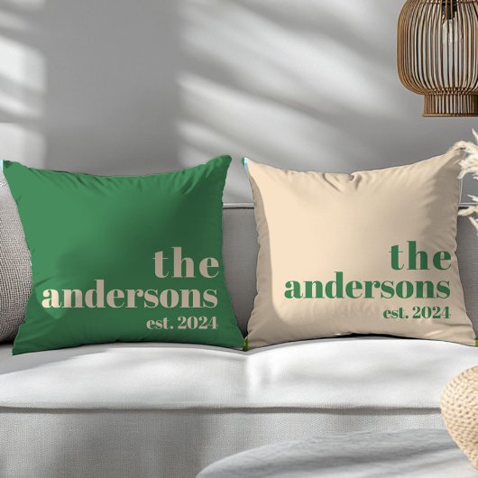 グリーン レトロ モダン ミニマリスト クッション