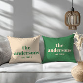 グリーン レトロ モダン ミニマリスト クッション