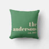 グリーン レトロ モダン ミニマリスト クッション (正面)