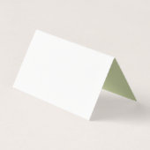 グリーン |レモン葉ズエレガントな結婚式 名刺 (裏面)