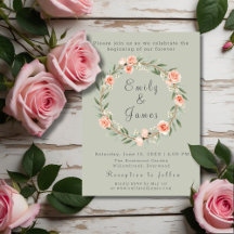 グリーン・ロマンティックなローズリースのウェディング