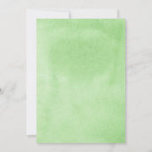 グリーン・ローレル・オリーブの花輪 水彩 結婚式 招待状 (裏面)