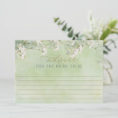 グリーン ワイルドフラワー アドバイス フォー ザ ブライド カード (スタンド正面)