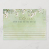 グリーン ワイルドフラワー アドバイス フォー ザ ブライド カード (正面)