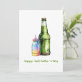 グリーン ワイン ベイビー ボトル ハッピー ファースト ファーザーズ デイ シーズンカード (スタンド正面)