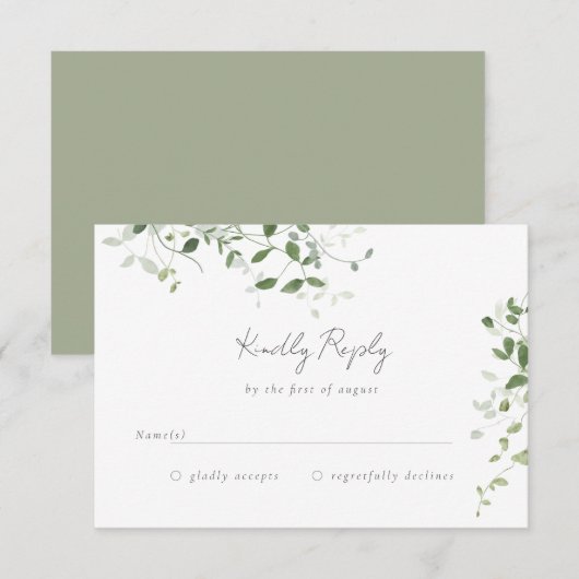 グリーン ヴィネ  出欠カード (正面/裏面)