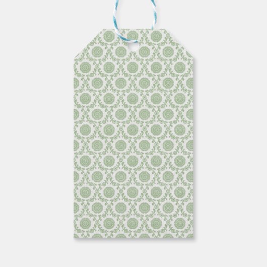 グリーン ヴィンテージ シャビー ブライズシャワー ギフトタグ (裏面)