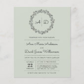 グリーン |予算の国のフローラ結婚リースの写真 (正面)