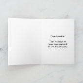 グリーン、偽のゴールド 16周年結婚記念日 + 名前 カード (内部)