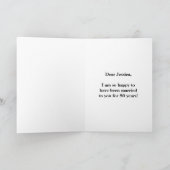 グリーン、偽ゴールド 80周年 結婚記念日 + 名前 カード (内部)