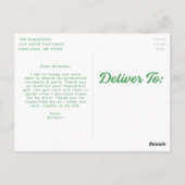 グリーン |写真はっきりしたの卒業式 ポストカード (裏面)