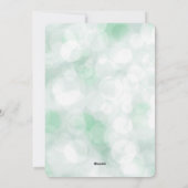 グリーン《写真》ぼけ味ホワイトタイポグラフィモダンクリスマス シーズンカード (裏面)