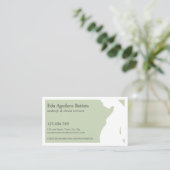 グリーン |助産師Doula妊婦シルエット 名刺 (スタンド正面)