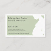 グリーン |助産師Doula妊婦シルエット 名刺 (正面)